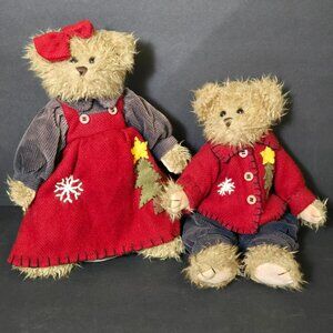 Vtg 2007 Bearington Bear GRACIE (1366) & GRANT (1365) Limited Edition Christmas
